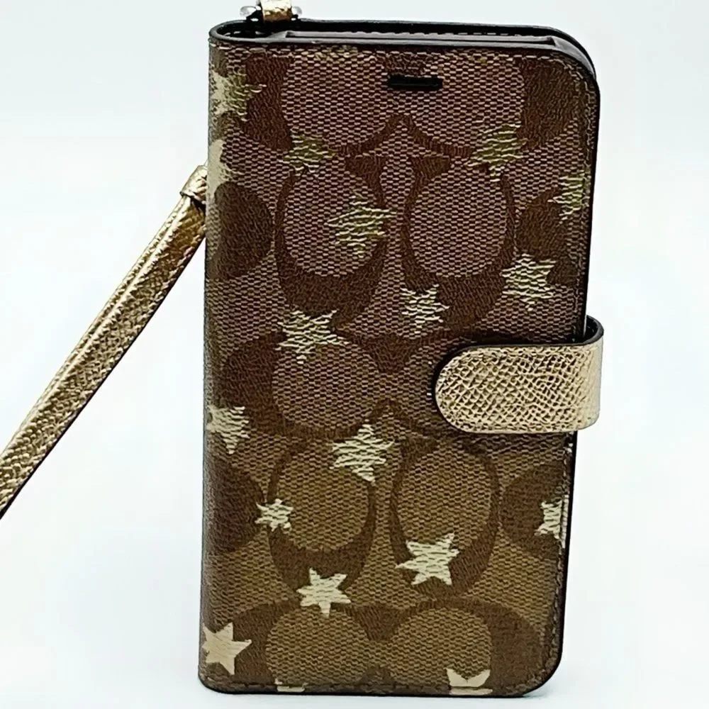 BRAND NEW WITHOUT TAG AUTHENTIC COACH STARRY IPHONE X PHONE HOLDER WRISTLET